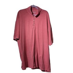 Woolrich Salmon/Brick Cotton Short Sleeve Polo Mens Size 3XLT
